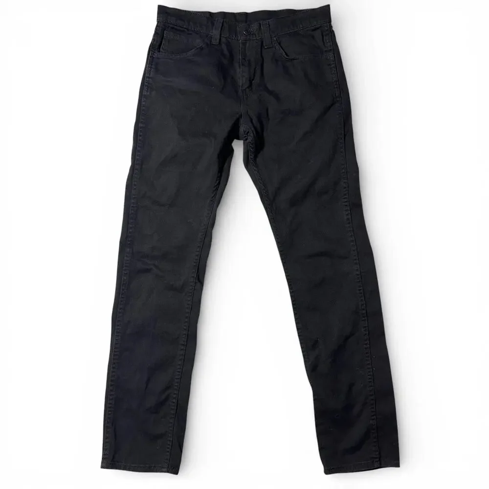 Levis 513 Slim Straight Jeans Mens Actual Size 31x32 Black Denim 80813-0006